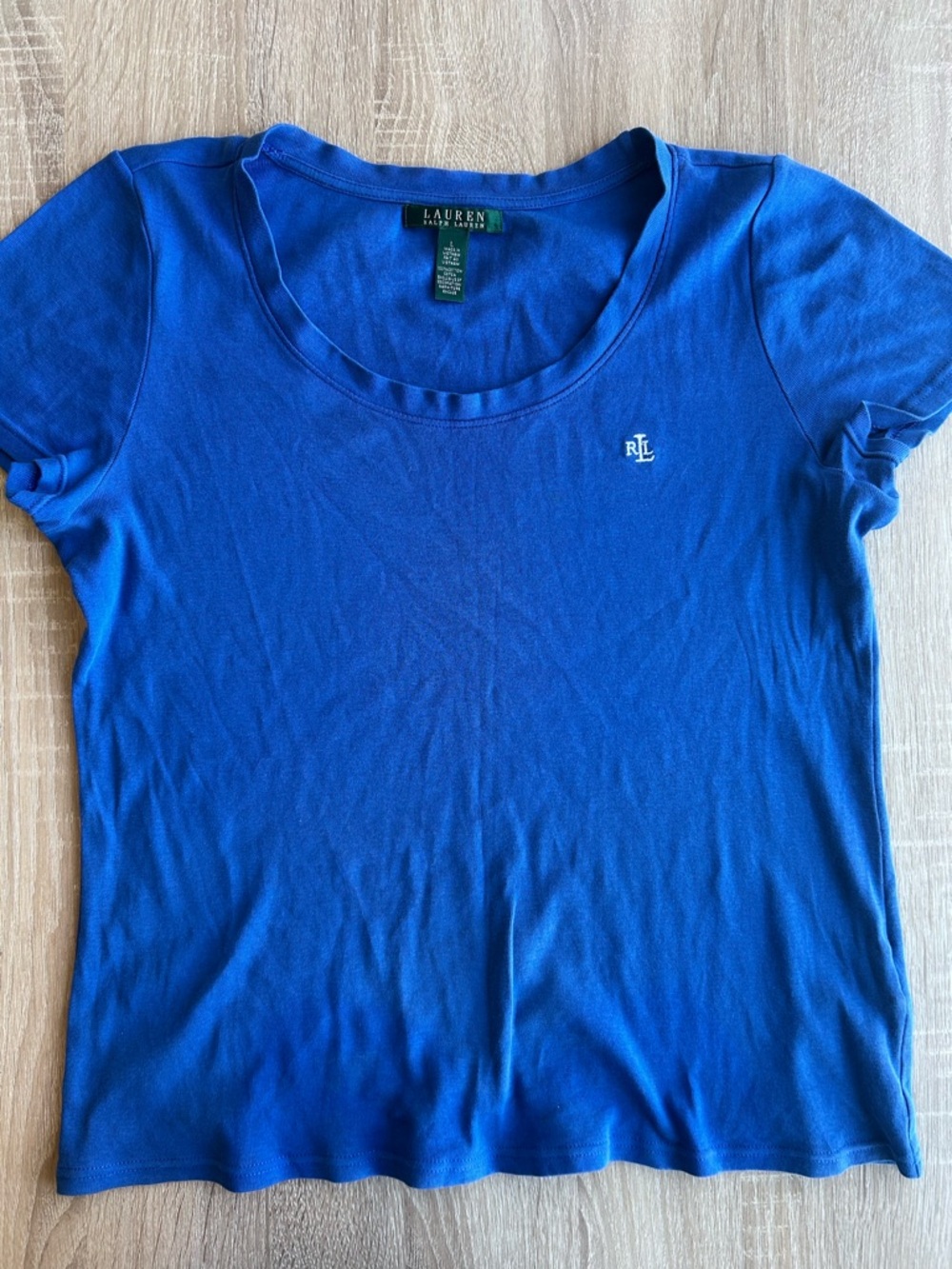 Lauren Ralph Lauren Royal Blue Short Sleeve Scoop Neck Tee